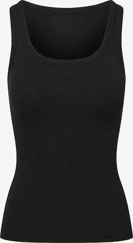 Top 'Ripp-Tanktop aus Viskose-Baumwoll-Mix, Jody 2' di ESOTIQ in nero: frontale
