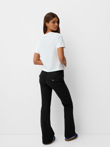 évasé Pantalon Bershka en noir