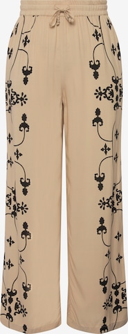 Studio Untold Wide leg Pants in Beige: front