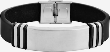 Akzent Armband 'Tim, silberfarbig, langlebig' in Schwarz: Vorderseite