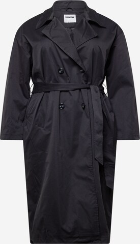 Noisy May Curve Between-Seasons Coat 'MANYA' in Black: front