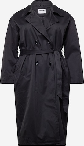 Noisy May Curve Between-Seasons Coat 'MANYA' in Black: front