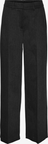 Loosefit Pantalon à plis VERO MODA en noir : devant