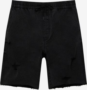 Loosefit Pantalon Pull&Bear en noir : devant