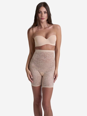 Bye Bra Shapinghose 'Lacy High Waist Shaping Short' in Beige