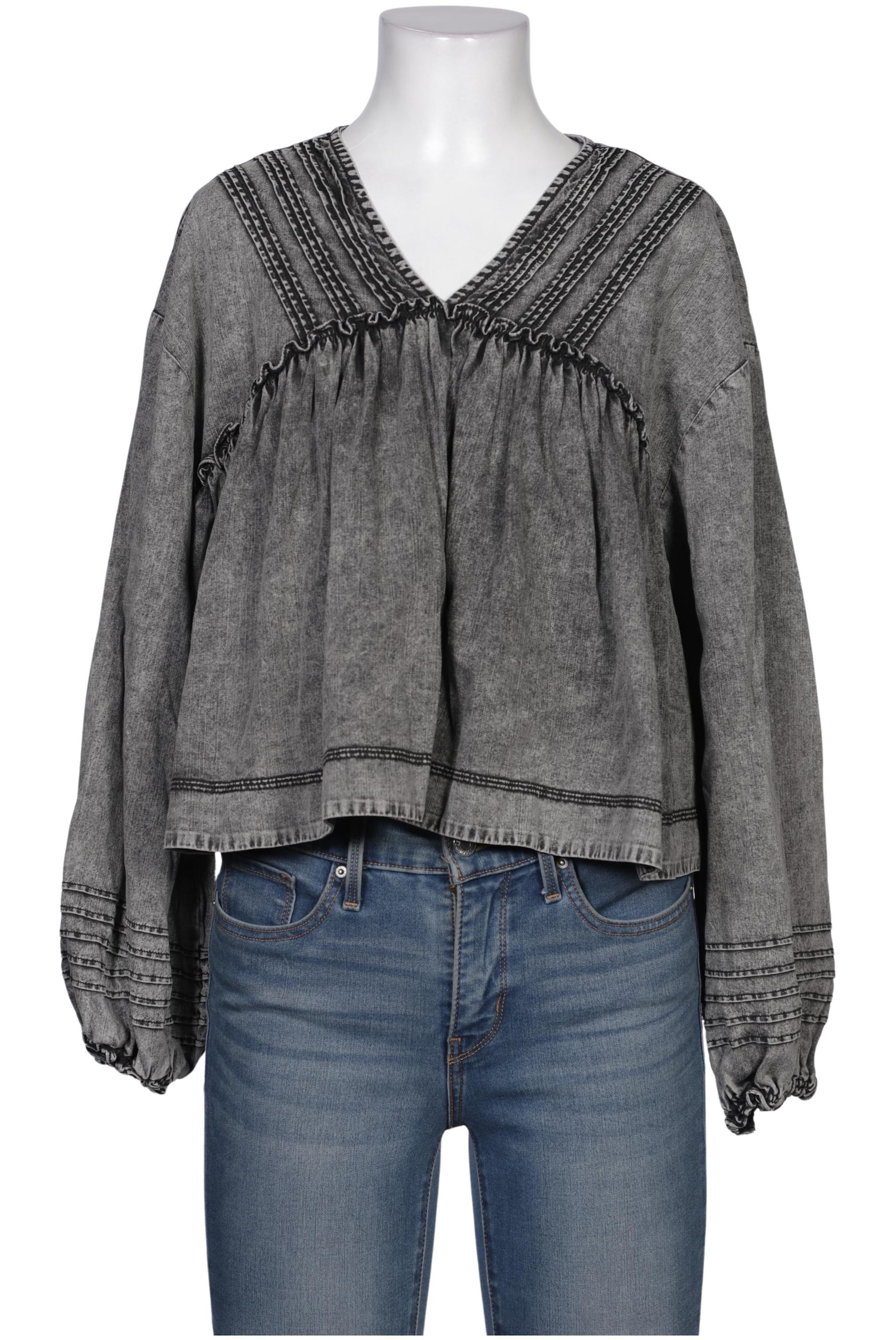 Free People Bluse S in Grau: Vorderseite