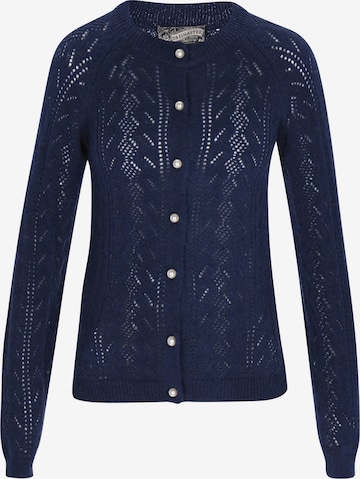 DreiMaster Vintage Gebreid vest 'Vintage' in Blauw: voorkant