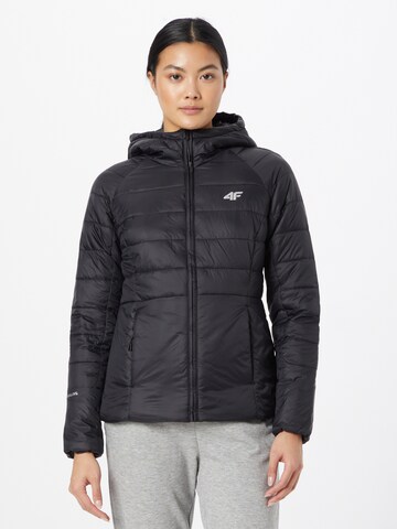 4F Outdoorjacke in Schwarz: predná strana