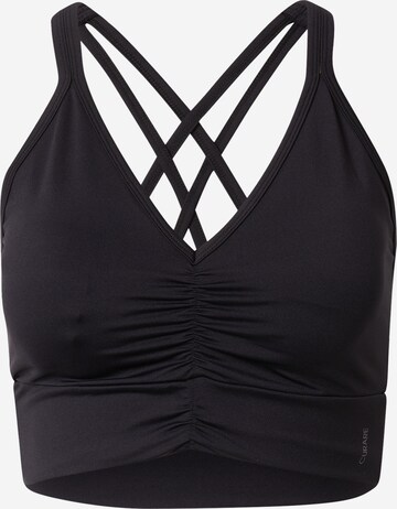 Bustier Soutien-gorge de sport 'Breath' CURARE Yogawear en noir : devant