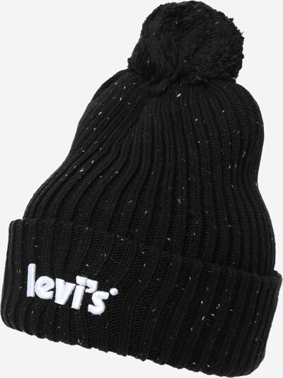 LEVI'S Mütze 'Holiday' in schwarzmeliert / weiß, Produktansicht