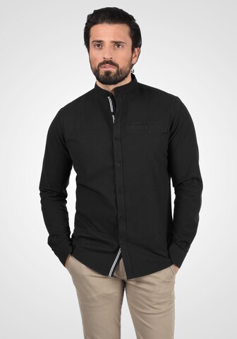 !Solid Slim fit Overhemd in Zwart: voorkant