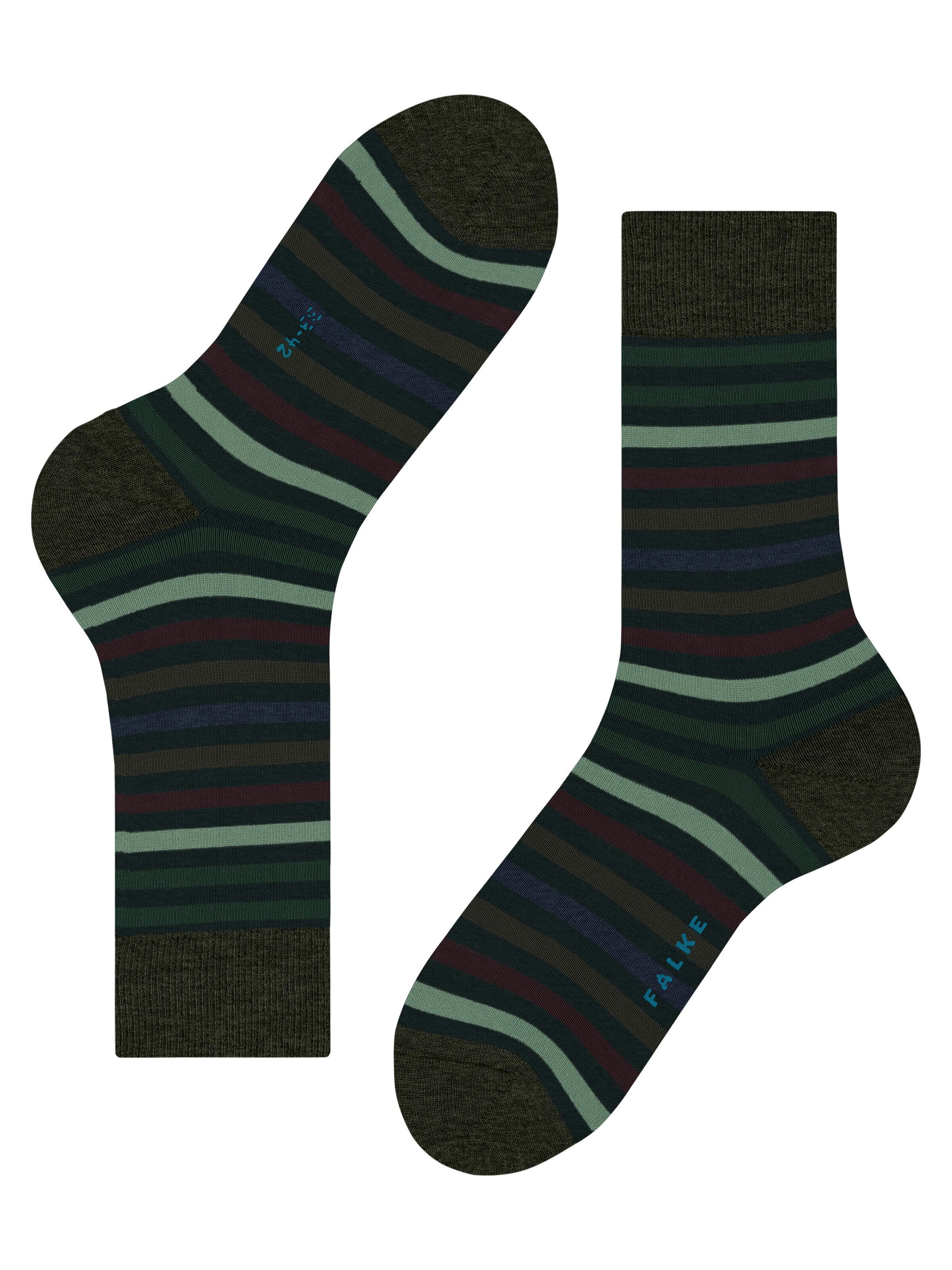 FALKE Socks 'Tinted Stripe' in Green