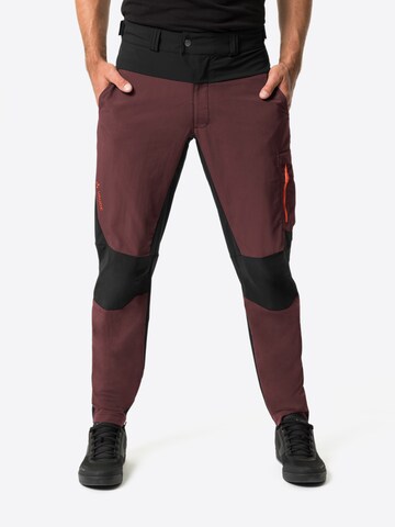 VAUDE Regular Outdoor Pants 'Qimsa' in Red: front