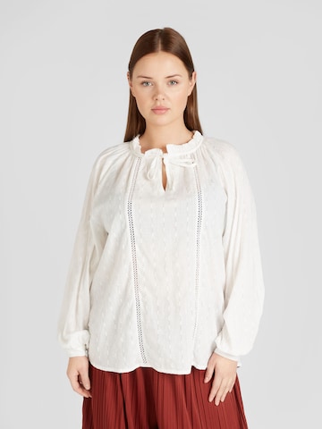 ONLY Carmakoma Blouse 'CARVIVILLA' in Wit: voorkant