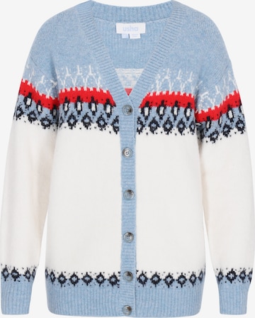 Cardigan oversize usha BLUE LABEL en blanc : devant