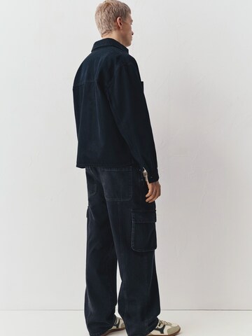 Baggy Jeans cargo Pull&Bear en noir