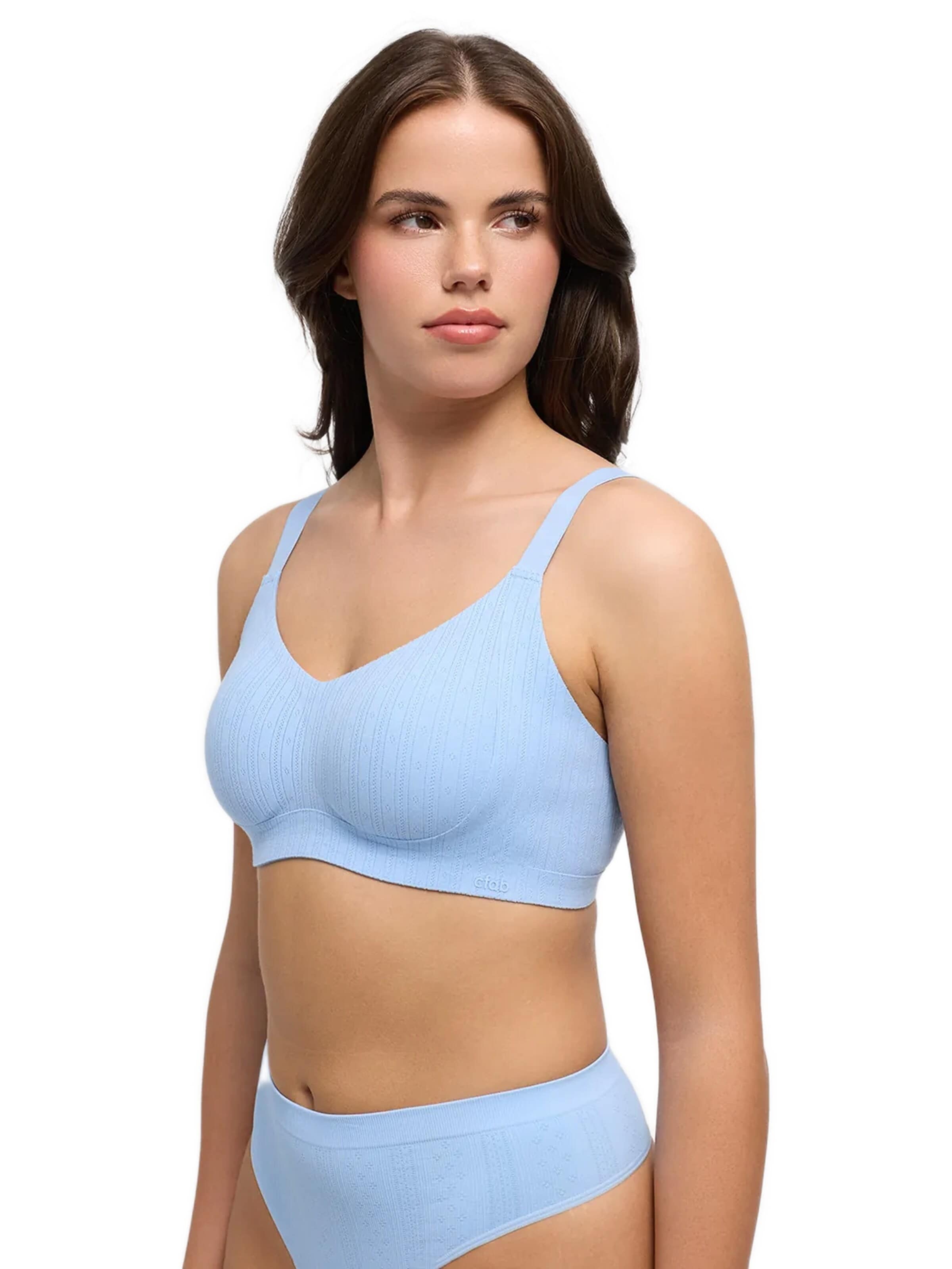 cfab Push-up BH 'Jaquard Seamless Compact Push-Up BH' in Blauw