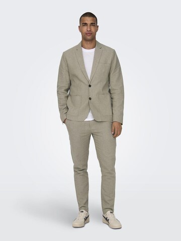 Coupe slim Veste de costume 'EVE' Only & Sons en gris