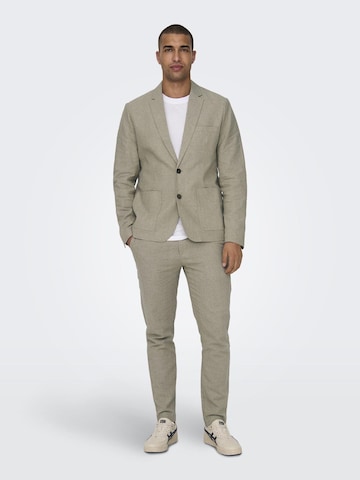 Only & Sons Slim Fit Sakko 'EVE' in Grau