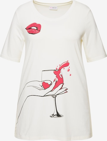T-shirt MIAMODA en blanc : devant