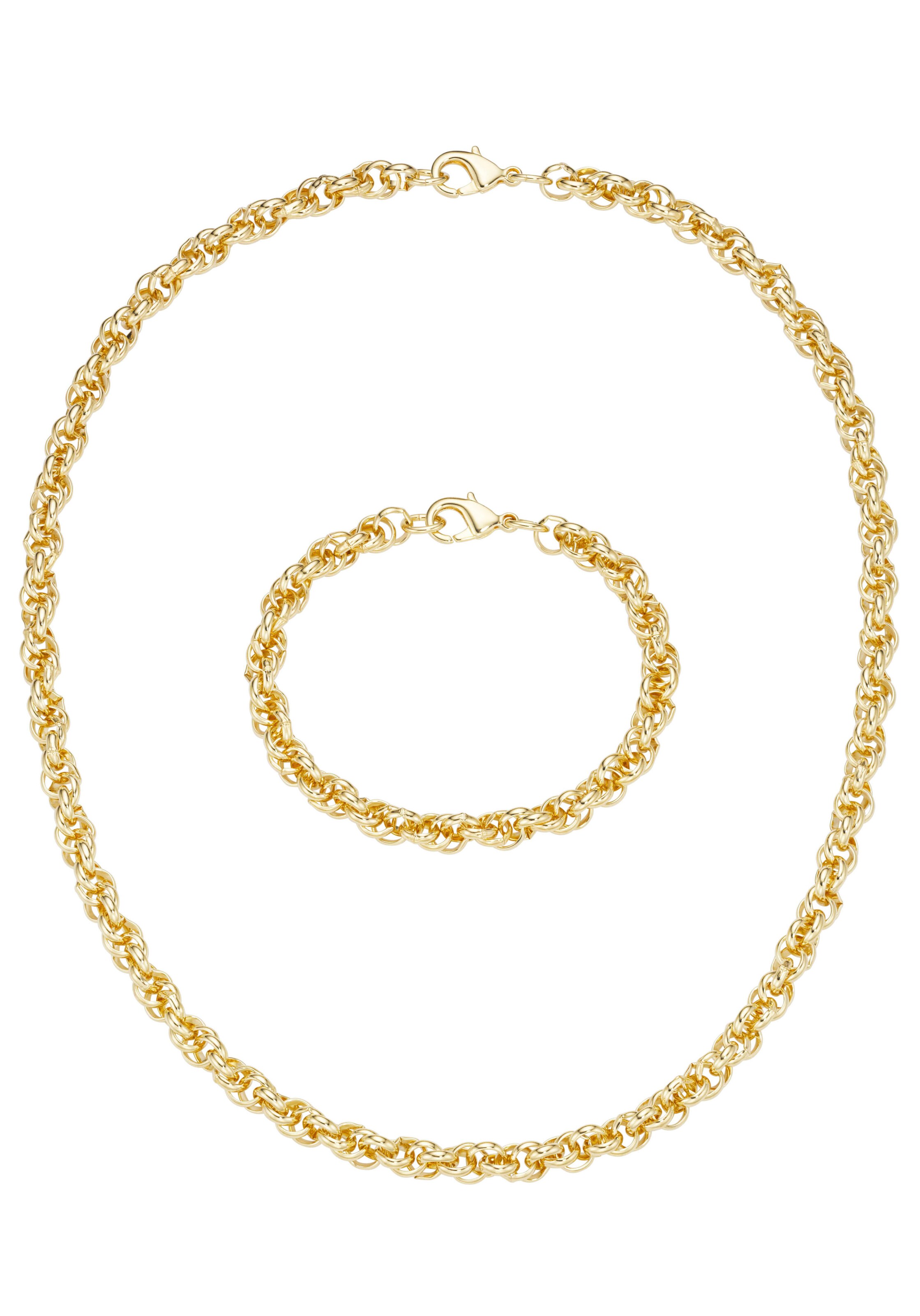 FIRETTI Jewelry Set in Gold: front