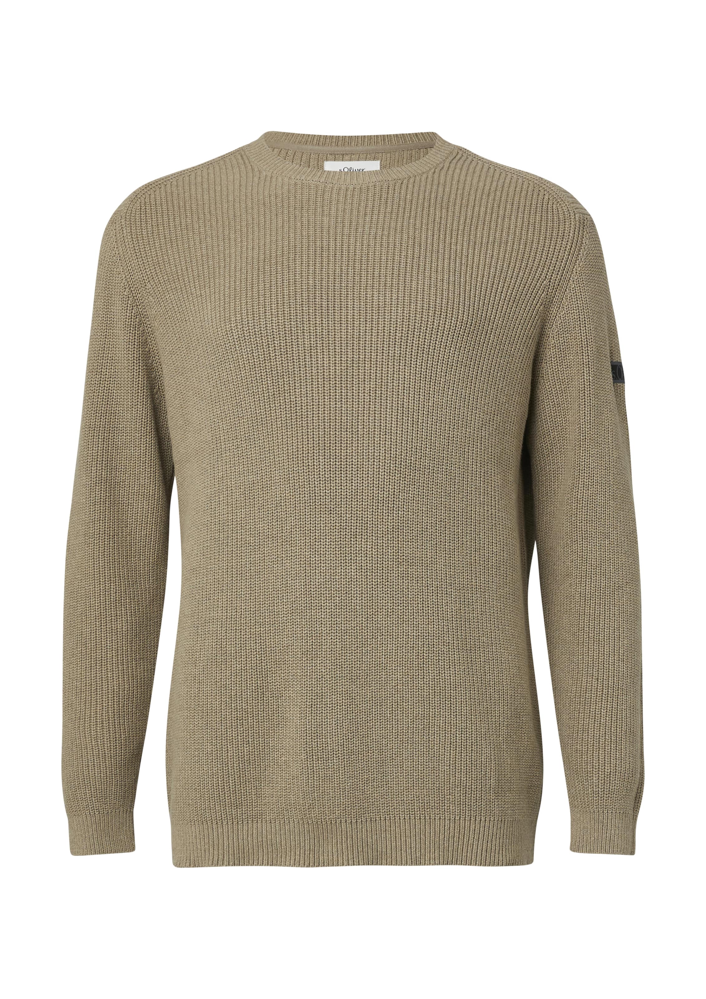 s.Oliver Men Big Sizes Pullover in Beige: Vorderseite