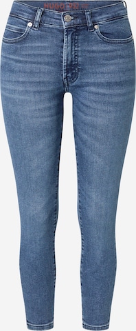 HUGO Red Skinny Jeans '932' in Blauw: voorkant