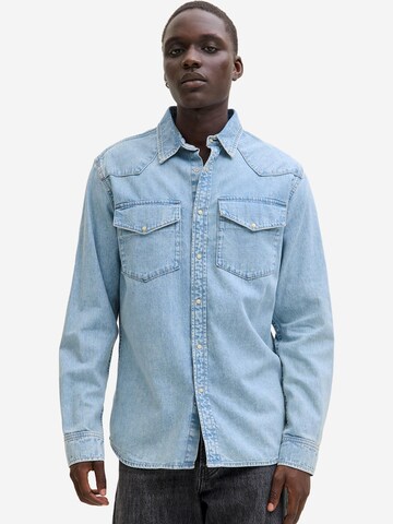 JACK & JONES - Ajuste estrecho Camisa 'JJWestern' en azul