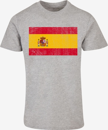 T-Shirt 'Spanien Flagge Spain' F4NT4STIC en gris : devant