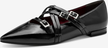 Ballerines à lanières Tamaris en noir : devant