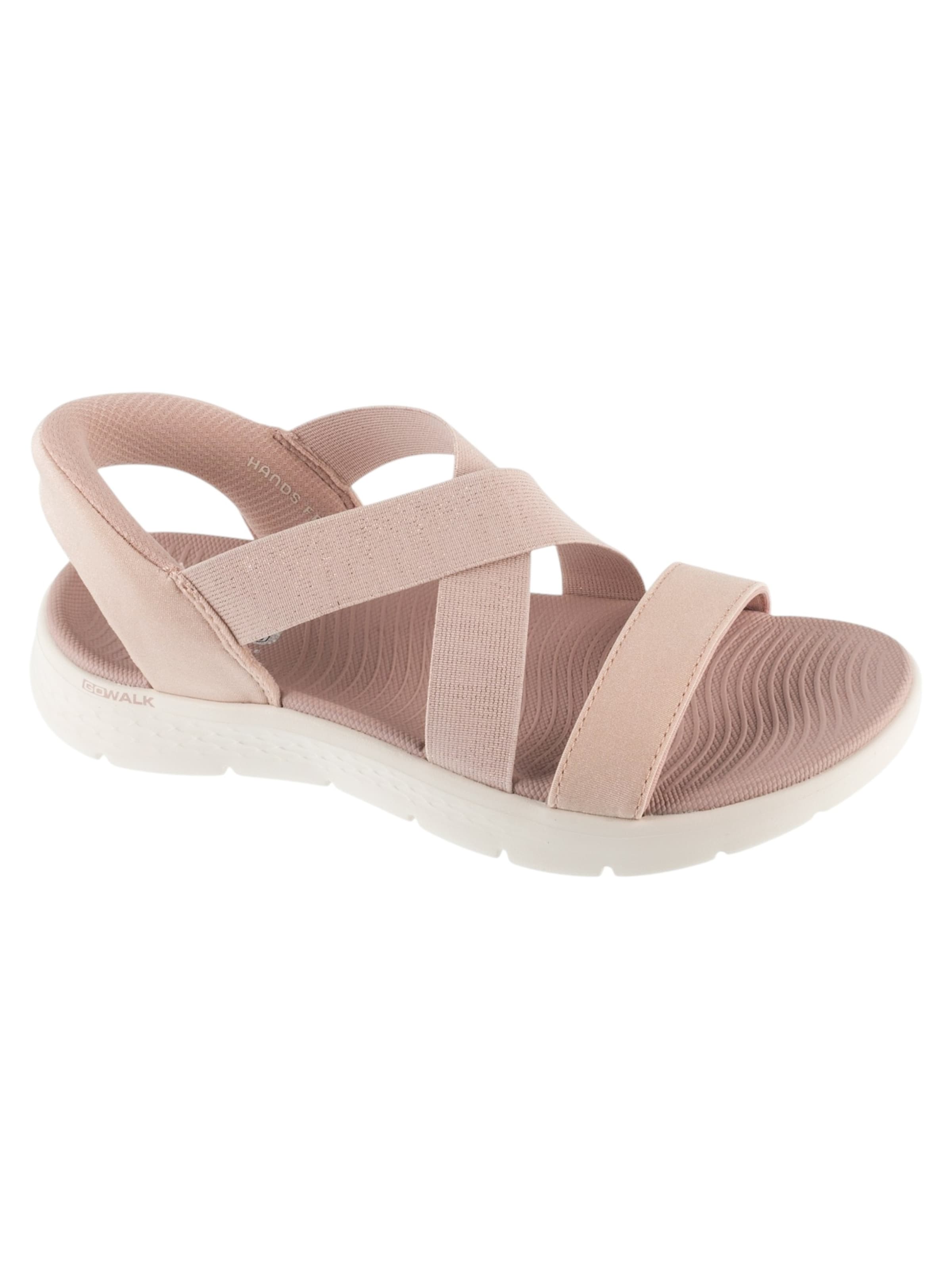 Sandales 'Skechers Slip-Ins: Go Walk Flex Sandal - Glimmer Up' SKECHERS en rose : devant
