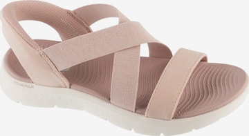 Sandales 'Skechers Slip-Ins: Go Walk Flex Sandal - Glimmer Up' SKECHERS en rose : devant