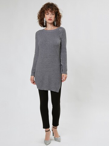 Influencer Pullover 'Tie Up' in Grau