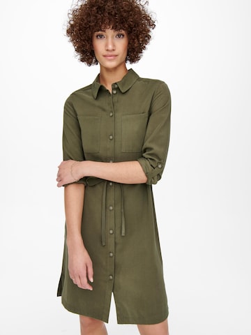 Robe-chemise 'Acadia-Aris' ONLY en vert : devant