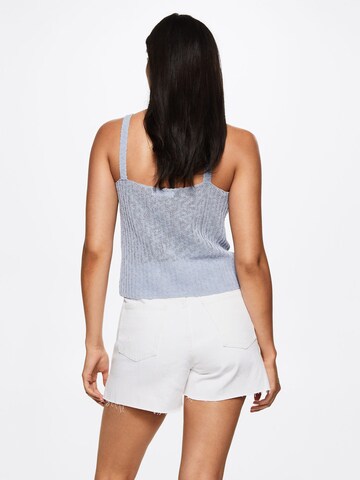 MANGO Knitted Top 'Tila' in Blue