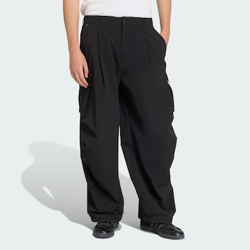 ADIDAS ORIGINALS Loose fit Cargo trousers 'Premium Essentials' in Black: front