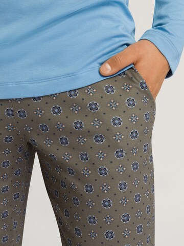 Hanro Pajamas long ' Night & Day ' in Blue