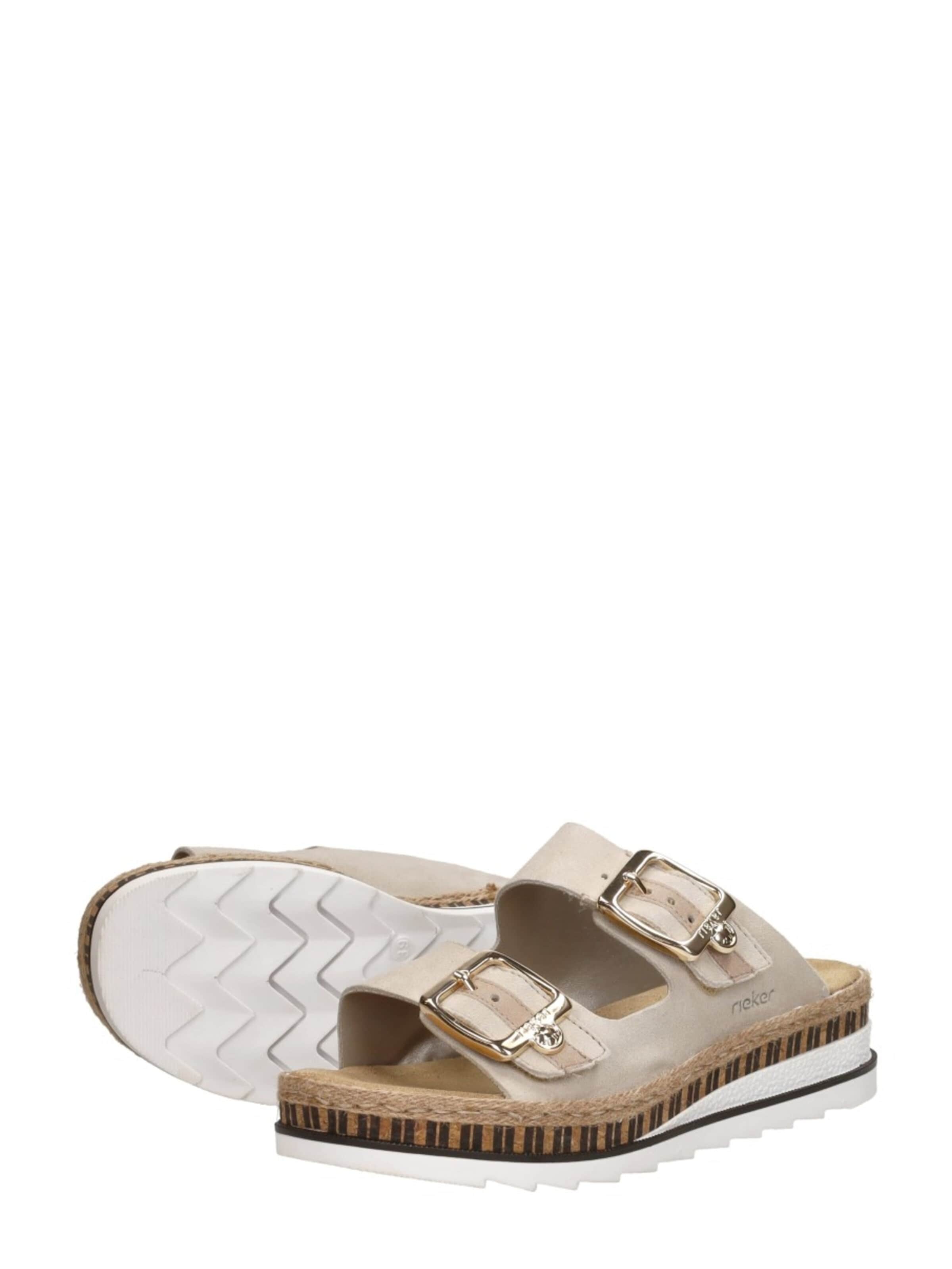 Rieker Huisschoenen 'Open Teen' in Beige