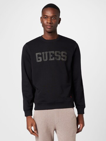 GUESS - Sweatshirt em preto: frente