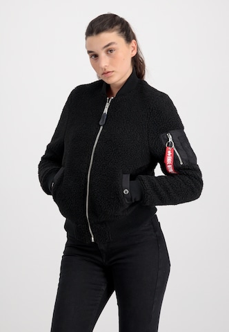 ALPHA INDUSTRIES Fleece Jacket in Black