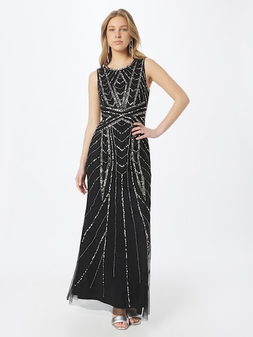 Papell Studio - Vestido de festa em preto: frente