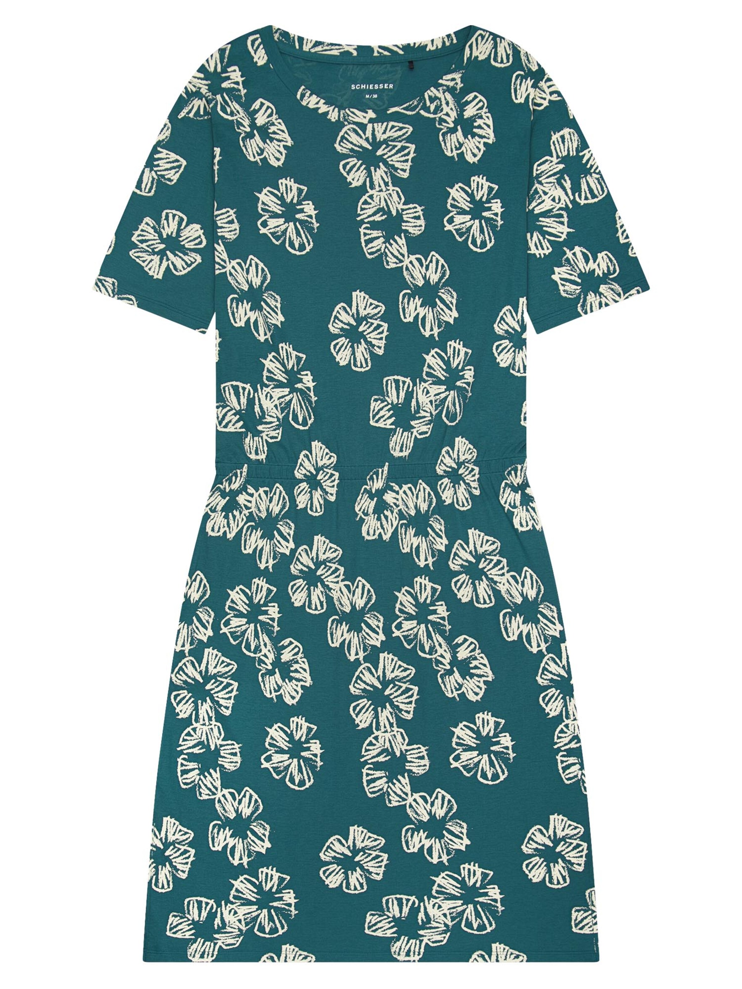 SCHIESSER Nachthemd 'Modern Nightwear' in Groen: voorkant