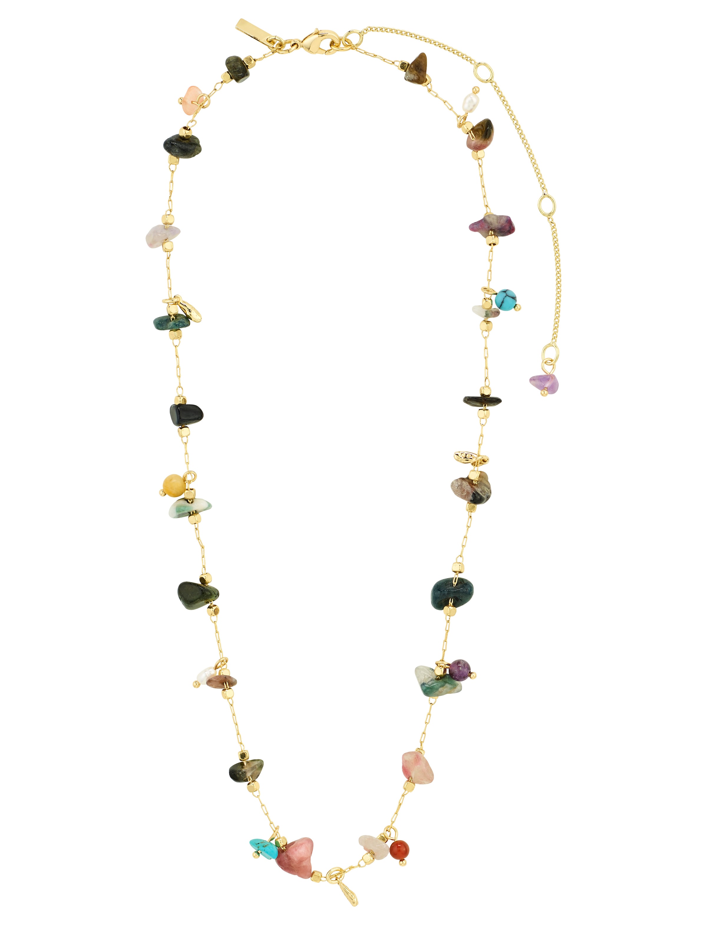 Pilgrim Kette 'Here' in One Size in türkis / gold / dunkelgrün / altrosa, Produktansicht