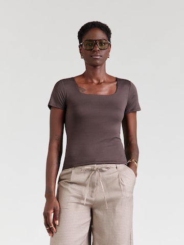 Hailys Shirt 'Al44essia' in Brown: front
