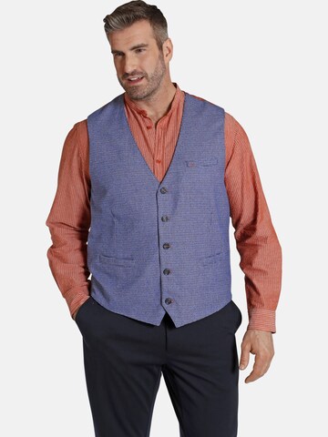 Charles Colby Suit Vest ' Duke Leron ' in Blue: front