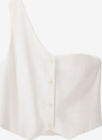 Bershka Suit Vest in White: front