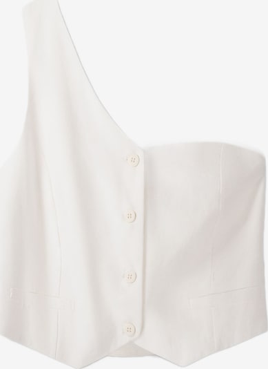 Bershka Gilet de costume en blanc cassé, Vue avec produit