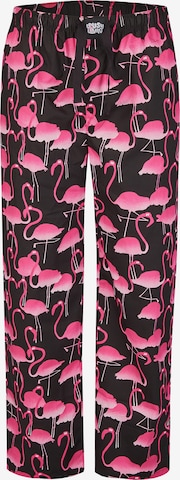 Lousy Livin Pajama Pants 'Flamingo' in Black: front