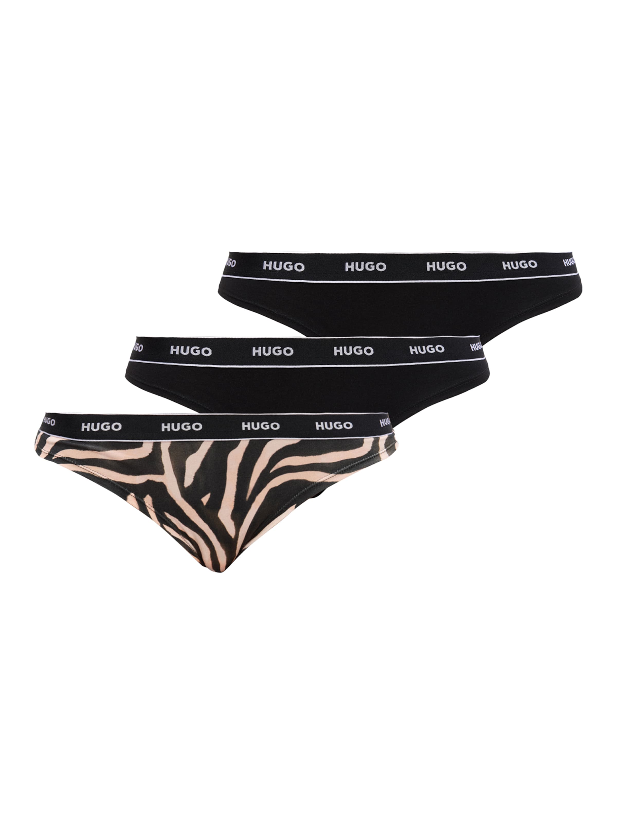 HUGO Стринг в бежово: отпред