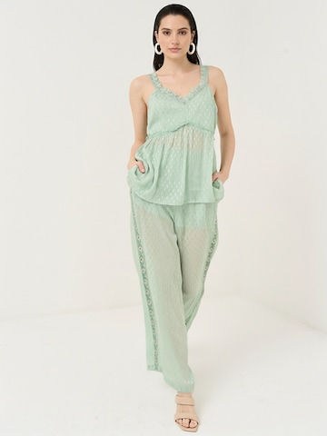 Camomilla Italia Wide leg Broek 'Paki' in Groen